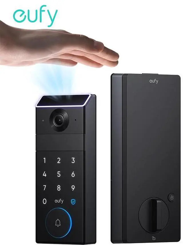 Main image of eufy FamiLock S3 Smart Lock With Palm Vein Recognition - Keyless Entry Door Lock for Front Door, 3-in-1 Wi-Fi Keypad Deadbolt+ 2K HDR Camera+ Doorbell, ANSI/BHMA Grade 1, Motion Sensor, No Monthly Fee