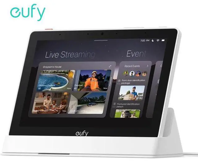 Main image of eufy Security eufy Smart Display E10, Smart Home Hub, 8" Control Panel, Compatible Devices, Four Views on One Screen, Instant Door Alerts, Daily Event Reports, One Tap Control