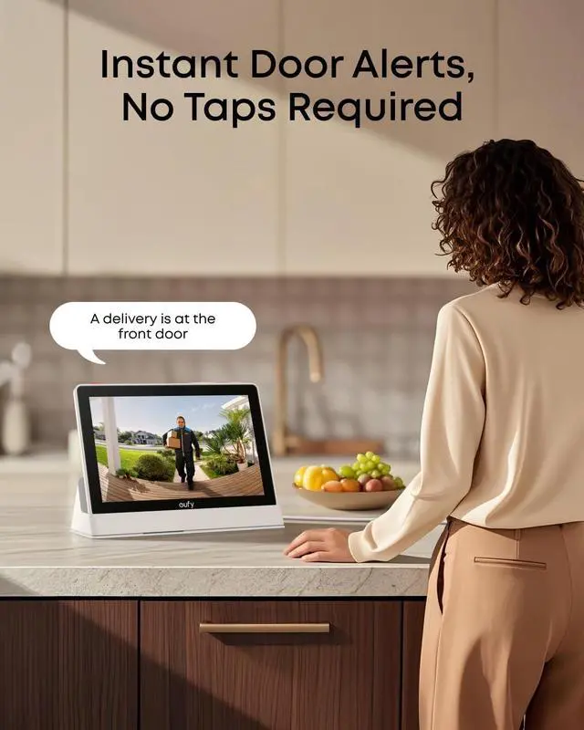 Alt view image 3 of 6 - eufy Security eufy Smart Display E10, Smart Home Hub, 8" Control Panel, Compatible Devices, Four Views on One Screen, Instant Door Alerts, Daily Event Reports, One Tap Control