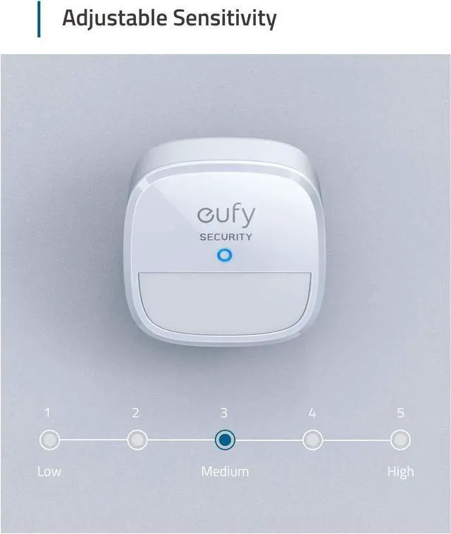 Alt view image 13 of 14 - eufy Security Home Alarm System Motion Sensor, 100° Coverage, 30ft Detection Range, 2-Year Battery Life, Adjustable Sensitivity, Requires eufy Security HomeBase, Links with HomeBase-Connected Devices