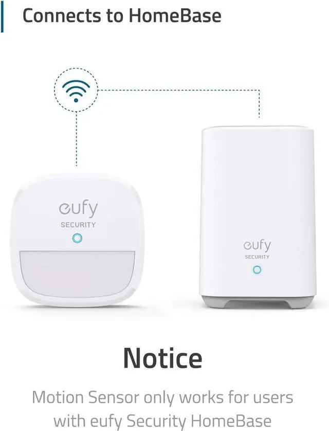 Alt view image 14 of 14 - eufy Security Home Alarm System Motion Sensor, 100° Coverage, 30ft Detection Range, 2-Year Battery Life, Adjustable Sensitivity, Requires eufy Security HomeBase, Links with HomeBase-Connected Devices