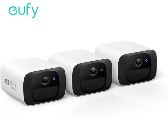 Main image of eufy Security SoloCam C210 3-Cam Pack, Wireless Outdoor Camera, 2K Resolution, No Monthly Fee, Wireless, 2.4 GHz Wi-Fi, HomeBase 3 Compatible