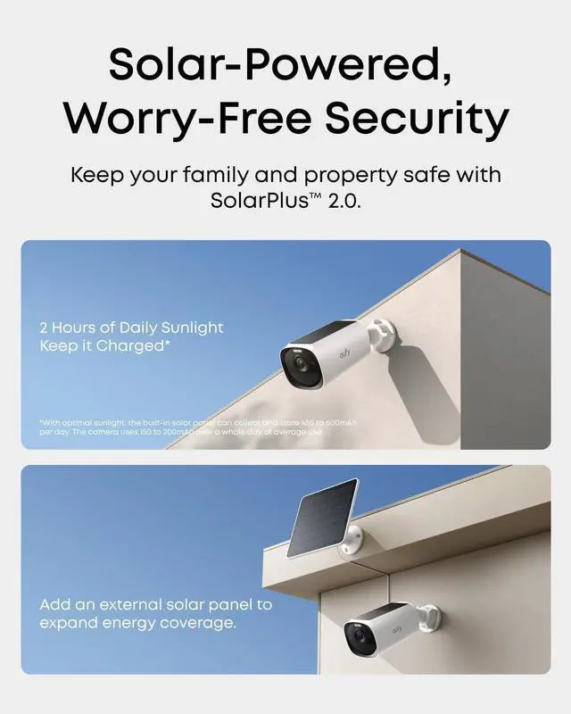 Alt view image 11 of 14 - eufy Security eufyCam E40 2-Cam Kit (HomeBase 2), Outdoor Wireless Solar Security Camera, 2K Resolution with Integrated Solar Panel, MaxColor Night Vision, Local Storage, No Monthly Fee