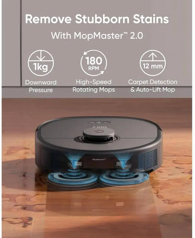 Alt view image 4 of 7 - eufy RoboVac X10 Pro Omni 8000 Pa Powerful Suction Official 6Pack Dust Bag Set Included