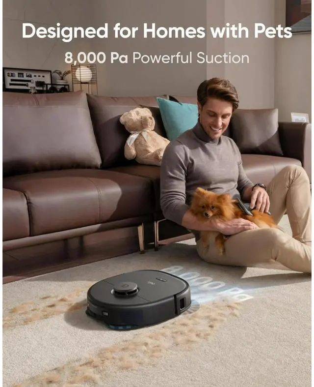 Alt view image 5 of 7 - eufy RoboVac X10 Pro Omni 8000 Pa Powerful Suction Official 6Pack Dust Bag Set Included