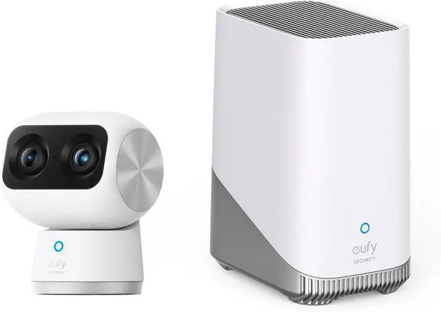 Main image of eufy Security Indoor Cam S350 with HomeBase 3, Dual Cameras, 4K UHD Resolution Security Camera with 8× Zoom and 360° PTZ, Human/Pet AI, Dual-Band Wi-Fi 6