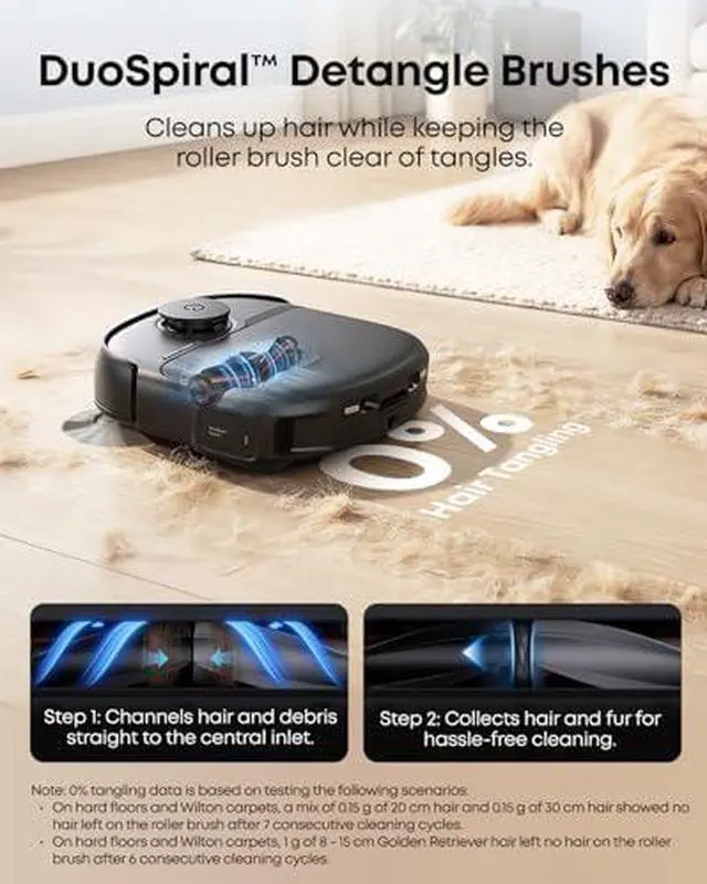 Alt view image 4 of 7 - eufy Robot Vacuum Omni C28 and Replacement Kit for C28, 15,000 Pa Suction, HydroJet Self Clean Roller Mop, Upgraded from X10 Pro, Zero-Tangle for Pet Hair, Auto Mop Washing&Drying, Self-Emptying