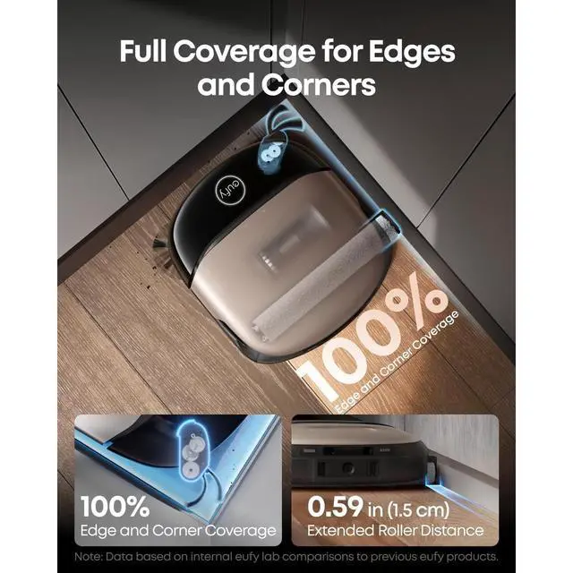 Alt view image 7 of 7 - eufy Robot Vacuum Omni S2 + Accessory Kit + Hard Floor Cleaner,30,000 Pa Fade-Free Suction,99.99% Germ Removal, HydroJet 2.0 Always Self-Cleaning Roller Mop,5-Layer Filtration