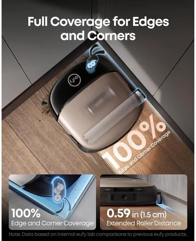Alt view image 7 of 7 - eufy Robot Vacuum Omni S2 + Accessory Kit,99.99% Germ Removal, HydroJet 2.0 Always Self-Cleaning Roller Mop, 30,000 Pa Fade-Free Suction, 5-Layer Filtration, 68-Days Self Emptying, Fragrance Diffuse