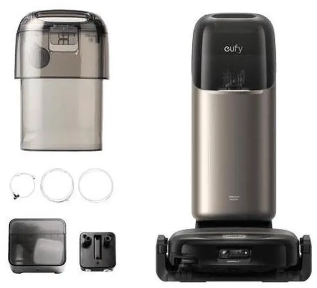 Main image of eufy Robot Vacuum Omni S2 + Auto Refill and Drainage System,99.99% Germ Removal, HydroJet 2.0 Always Self-Cleaning Roller Mop, 30,000 Pa Fade-Free Suction, 5-Layer Filtration