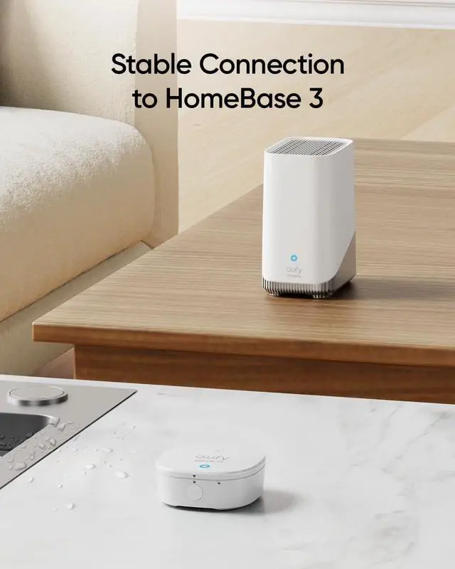 Alt view image 4 of 6 - eufy Security Water and Freeze Sensor with Remote Alerts, IP65 Waterproof, 2-Year Battery Life, HomeBase Required, Compatible with HomeBase 2 and 3, Optional 24/7 Protection Service, App Control