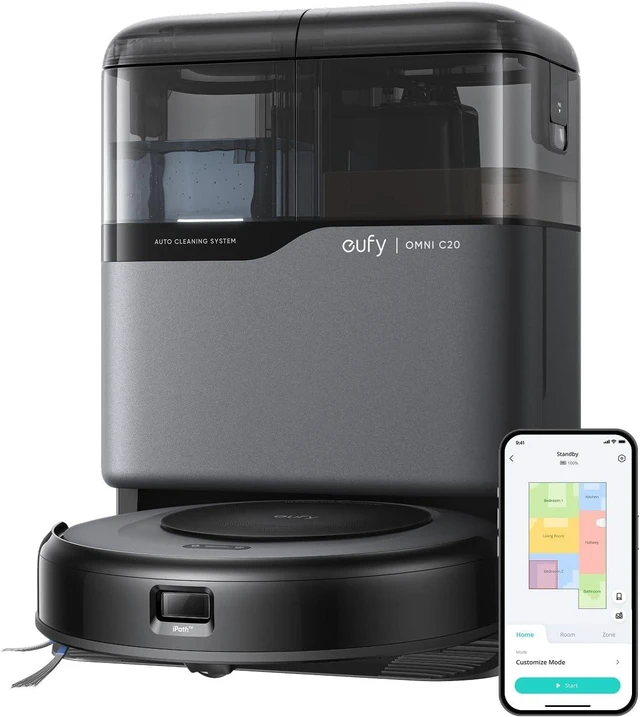 Main image of eufy C20 Robot Vacuum Mop, Self Emptying, Auto Mop Washing and Drying, Premium