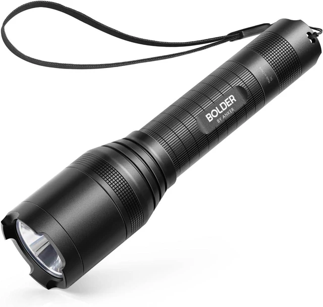 Alt view image 6 of 6 - Anker Rechargeable Bolder LC90 LED Flashlight, Pocket-Sized Torch with Super Bright 900 Lumens CREE LED, IPX5 Water-Resistant, Zoomable, 5 Light Modes
