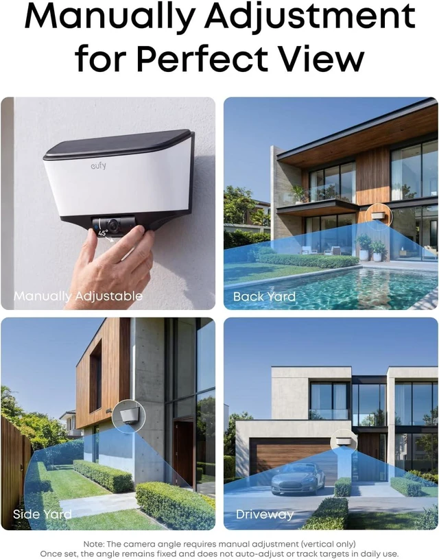 Alt view image 6 of 7 - eufy Security Wall Light Cam S4, 4K Ultra HD, Solar Security Camera
Wireless Cam, USB-C Continuous Power, Wall Light, Motion Activated Light, AI Detection, IP65, No Monthly Fee, Built-in 32GB
