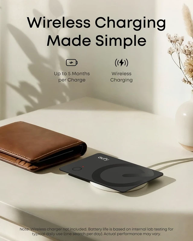 Alt view image 4 of 7 - eufy SmartTrack Card E40, Works with iPhone iOS or Android, 1.7 mm Ultra-Thin, Wireless Charging, 80 dB Loud Alarm, Water-Resistant, Perfect for Wallets and Passports