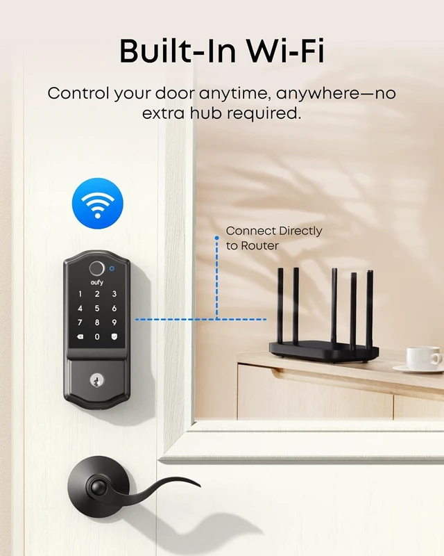 Alt view image 6 of 7 - eufy Security Smart Lock Familock E32, Fingerprint Keyless Entry Door Lock
8 AA Batteries, 8-Month Battery Life, Supports Matter, Apple Home, Google Home, and Alexa, Front Door Smart Lock Deadbolt