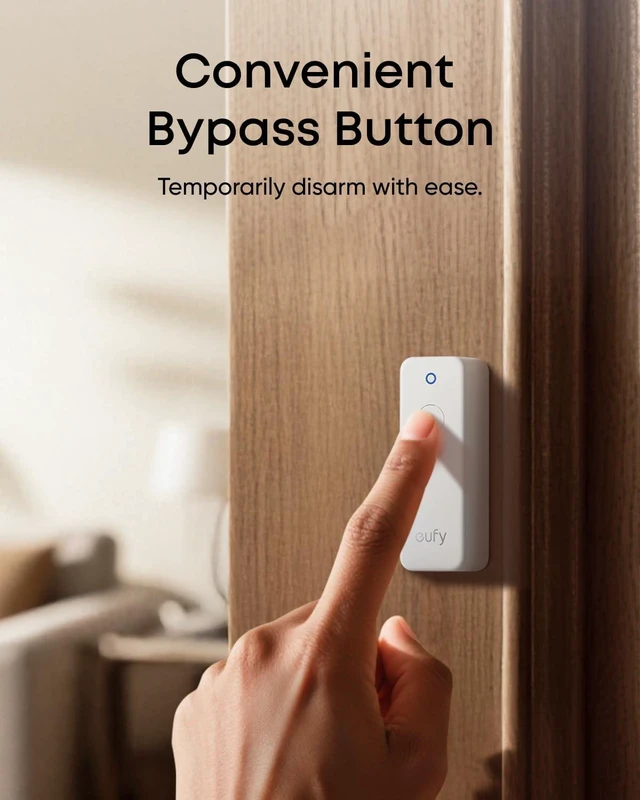 Alt view image 4 of 7 - eufy Security Entry Sensor E20, Window & Door Alarm, 5-Year Battery
Dual-Side Detection, Instant Alerts, Bypass Button, 656ft open-air range, HomeBase 2/3/Mini/Pro required, No Monthly Fee