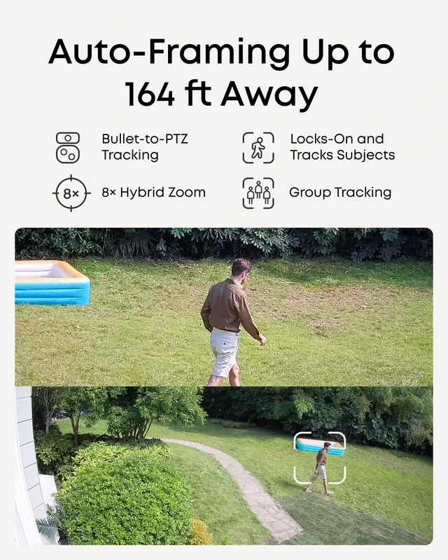 Alt view image 7 of 7 - eufy Security PoE Bullet-PTZ Cam S4, 4K UHD, Add-On Cam
Requires eufy NVR, Triple Lens, 360° Coverage, 8X Hybrid Zoom, AI Tracking, Red & Blue Light, PoE Plug & Play, 24/7 Recording