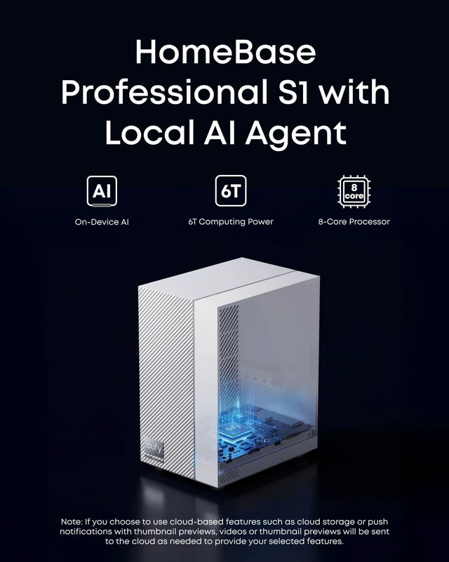Alt view image 7 of 7 - eufy Security HomeBase Professional S1, 4G LTE&Battery Backup, 16TB Storage
Home Security Center, Local Expandable Storage, Advanced Local AI, Works with the eufy Ecosystem,Supports HDMI Output