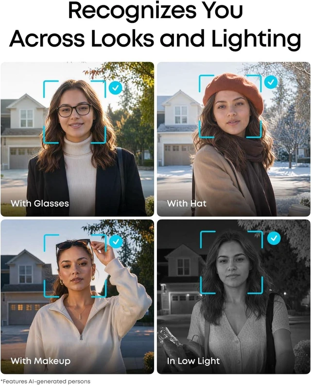 Alt view image 4 of 7 - eufy Security Smart Lock E40, Front Door Deadbolt with Facial Recognition
3-in-1 Smart Entry with Video Doorbell, 2K Camera, Face Unlocking Keyless Entry, 32GB Local Storage, Dual Power, Matter