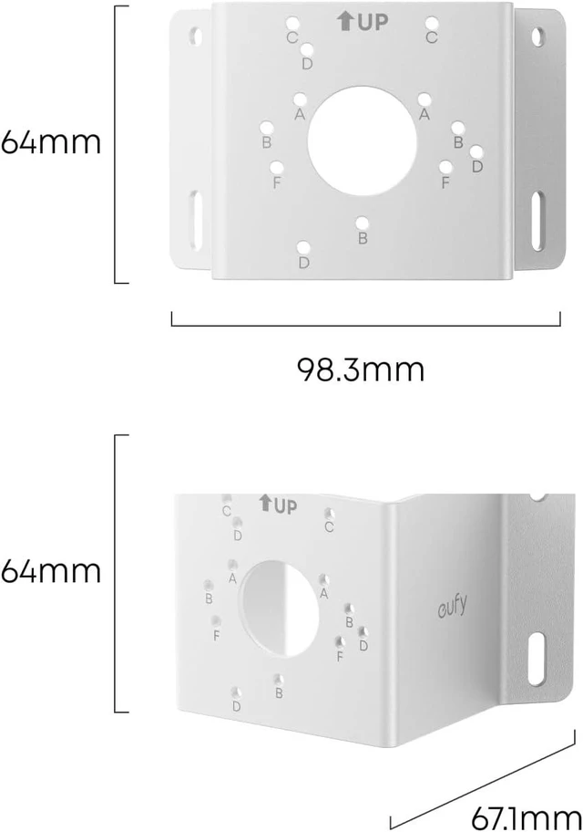 Alt view image 7 of 7 - eufy Security Corner Mount Bracket (T870B), Metal Outdoor Adapter for All eufy PoE Cameras and Select Wi-Fi Outdoor Cameras, Expands Surveillance Coverage, Easy Installation