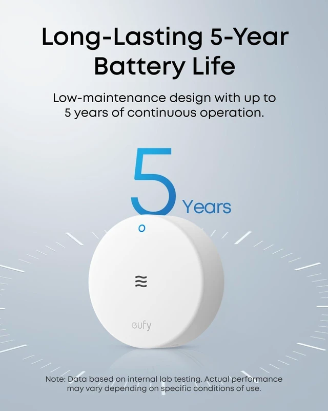 Alt view image 5 of 7 - eufy Security Flood & Freeze Sensor E20, Water Leak Detector &Freeze Alarm
Extended Reach with Cable, 75 dB Alarm, 5-Year Battery, Requires HomeBase 2, 3, Mini, or Pro. For Basement, Kitchen, Laundry