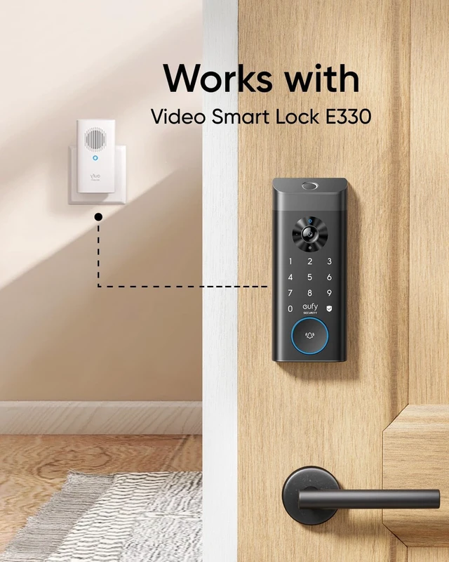 Alt view image 4 of 4 - eufy Security Video Doorbell Add-On Chime, Indoor Chime, Requires eufy Security Video Doorbell E340/C30/C31, No-Delay Ring, Adjustable Volume, 8 Fun Ringtones, only works with 2.4GHz Wi-Fi