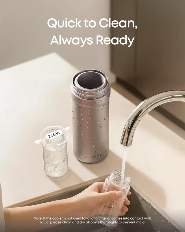 Alt view image 7 of 7 - eufy Portable Milk Cooler E10, 20 oz, Stainless Steel, BPA-Free
24H Preservation, 5 oz / 10 oz Multi-Size Bottle, Perfect for Working or Traveling, FoodGrade Safety, Durable, Easy Cleaning