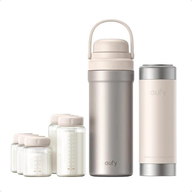 Main image of eufy Portable Milk Cooler E10, 20 oz, Stainless Steel, BPA-Free
24H Preservation, 5 oz / 10 oz Multi-Size Bottle, Perfect for Working or Traveling, FoodGrade Safety, Durable, Easy Cleaning