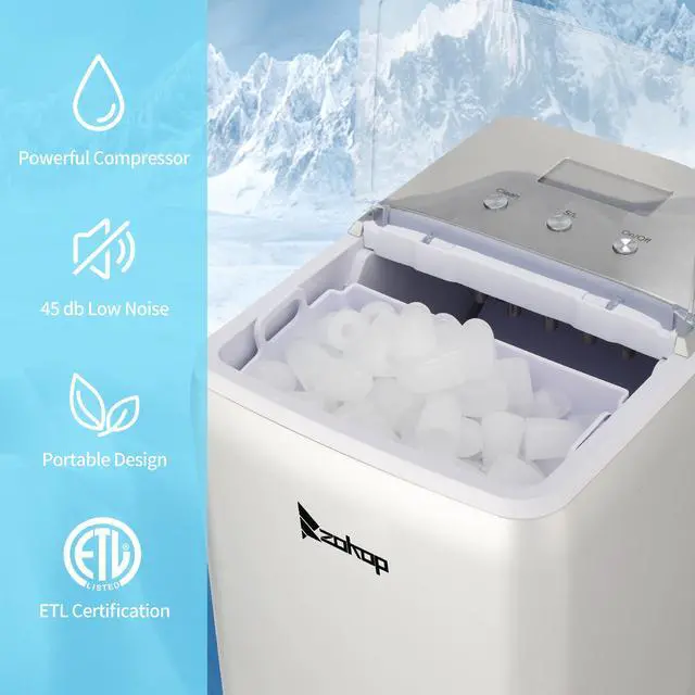 Alt view image 3 of 7 - TakeIt Ice Maker 120V 150W 44lbs /20kg /24h Plastic Transparent Cover/Display Commercial Household