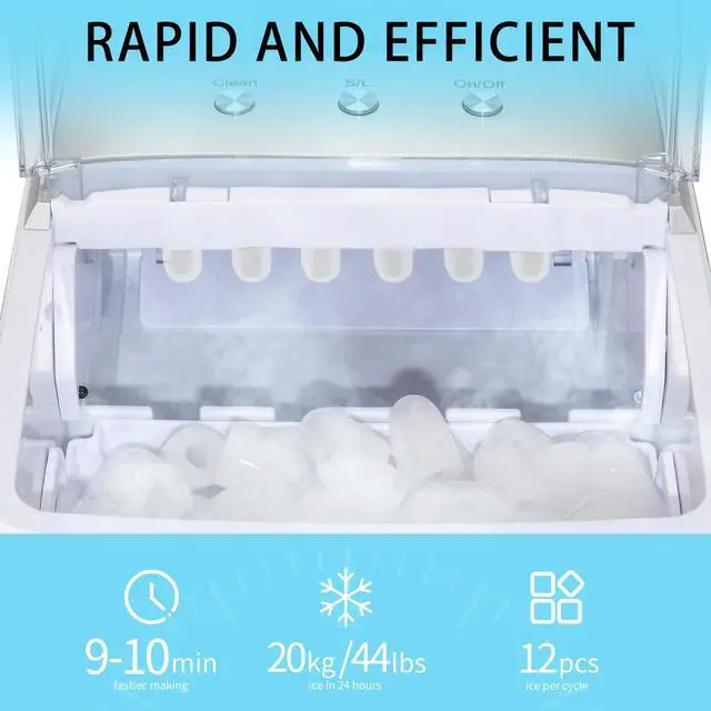 Alt view image 4 of 7 - TakeIt Ice Maker 120V 150W 44lbs /20kg /24h Plastic Transparent Cover/Display Commercial Household