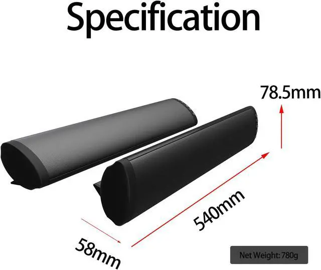 Alt view image 6 of 7 - TakeIt Bluetooth Soundbar Sound Bar for TV PC Bluetooth 5.0 Speaker Music Stereo Subwoofer Home Theater Support TF Card USB