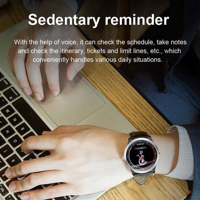 Alt view image 5 of 7 - TakeIt Men Smart Watch Bluetooth ECG PPG Smartwatch Color Screen Heart Rate Sleep Monitor Multi-sport Fitness Tracker Leather Strap for IOS Android