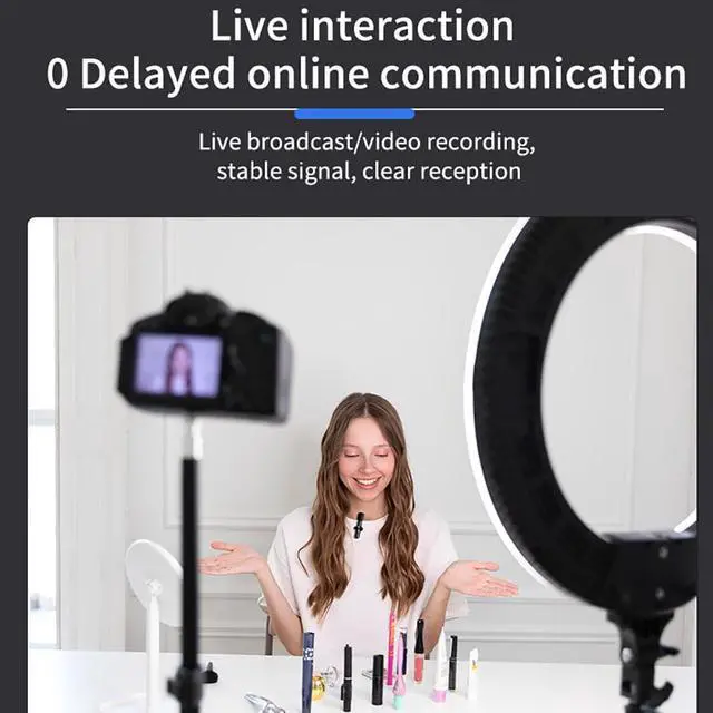 Alt view image 6 of 7 - TakeIt Wireless Lavalier Microphone Wireless Recording Micophones Mini Microphone for Phone iPad, Live Stream, Vlog, Interview, Plug-Play Lapel Microphone with Clip