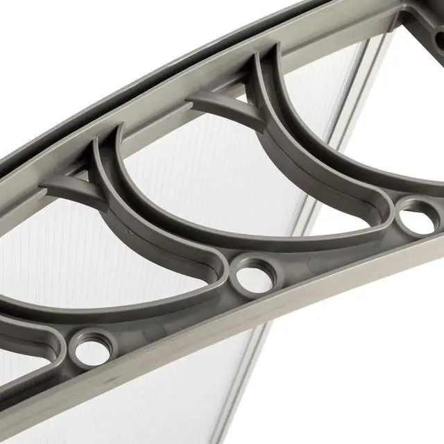 Alt view image 6 of 7 - TakeIt Front Door Awnings Window Canopy Exterior Door Eaves Sun Rain Protection Cover 39.38" x 32" x 9"