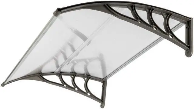 Alt view image 4 of 7 - TakeIt Front Door Awnings Window Canopy Exterior Door Eaves Sun Rain Protection Cover 39.38" x 32" x 9"
