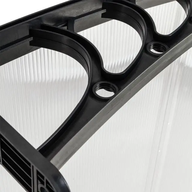 Alt view image 7 of 7 - TakeIt Door Window Awnings Canopy Exterior Front Door Eaves Sun Rain Protection Cover 39.38" x 37.8" x 9.8"