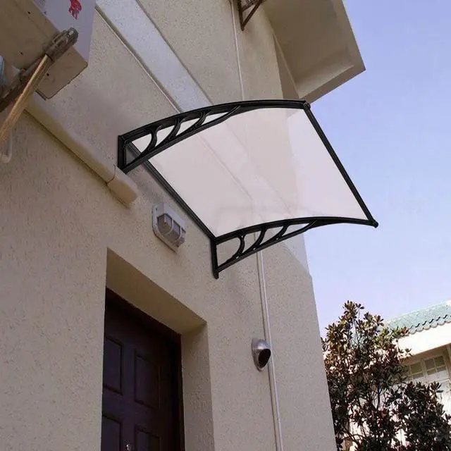 Alt view image 2 of 7 - TakeIt Door Window Awnings Canopy Exterior Front Door Eaves Sun Rain Protection Cover 39.38" x 37.8" x 9.8"