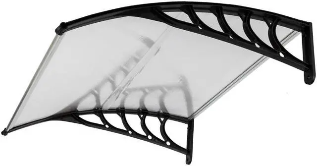 Alt view image 4 of 7 - TakeIt Door Window Awnings Canopy Exterior Front Door Eaves Sun Rain Protection Cover 39.38" x 37.8" x 9.8"