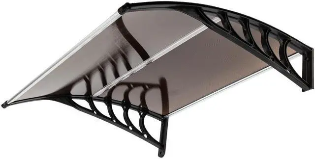 Alt view image 2 of 7 - TakeIt Door Window Awnings Canopy Exterior Front Door Eaves Sun Rain Protection Cover 39.38" x 37.8" x 9.8"