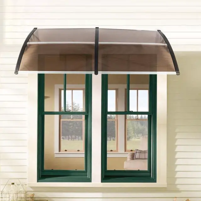 Alt view image 2 of 7 - TakeIt Door Window Awnings Canopy Exterior Front Door Eaves Sun Rain Protection Cover 77" x 37.8" x 9.8"