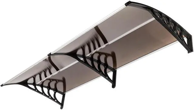 Alt view image 5 of 7 - TakeIt Door Window Awnings Canopy Exterior Front Door Eaves Sun Rain Protection Cover 77" x 37.8" x 9.8"