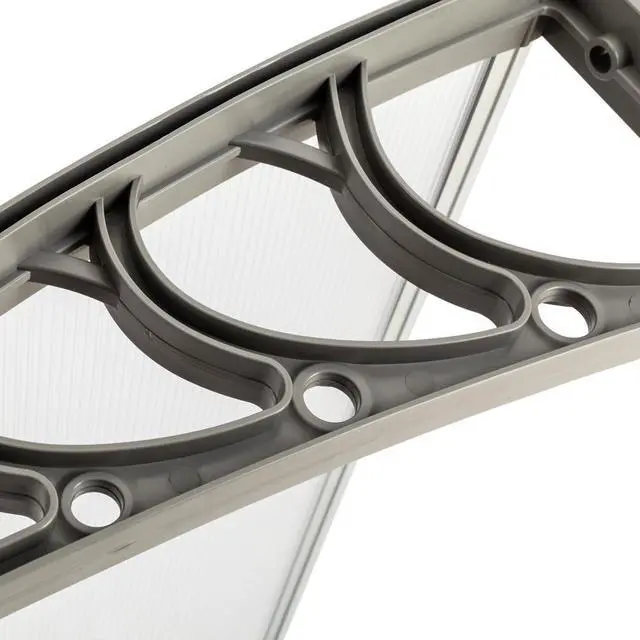 Alt view image 6 of 6 - TakeIt Door Window Awnings Canopy Exterior Front Door Eaves Sun Rain Protection Cover 118" x 37.8" x 9.8"