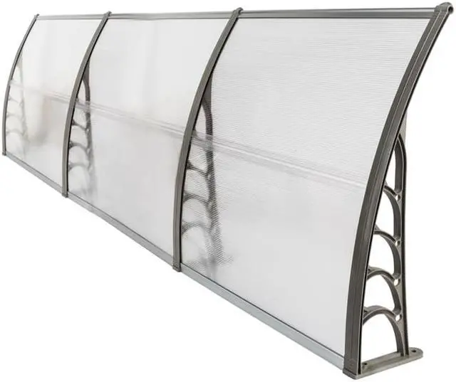 Alt view image 3 of 6 - TakeIt Door Window Awnings Canopy Exterior Front Door Eaves Sun Rain Protection Cover 118" x 37.8" x 9.8"