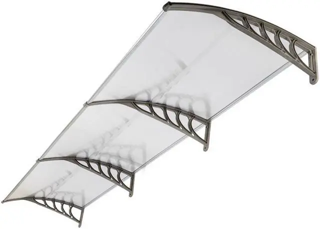 Alt view image 5 of 6 - TakeIt Door Window Awnings Canopy Exterior Front Door Eaves Sun Rain Protection Cover 118" x 37.8" x 9.8"