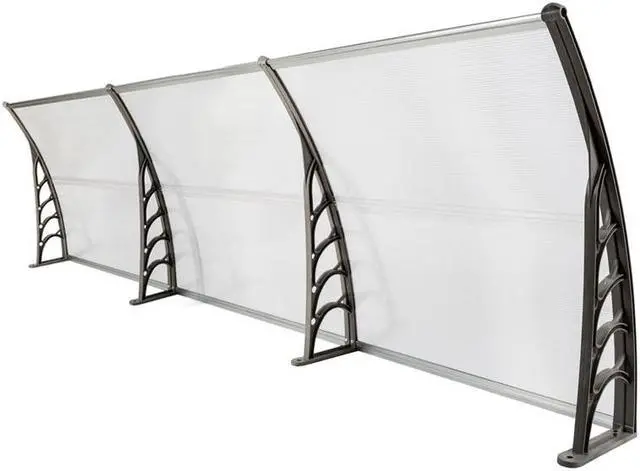 Alt view image 4 of 6 - TakeIt Door Window Awnings Canopy Exterior Front Door Eaves Sun Rain Protection Cover 118" x 37.8" x 9.8"