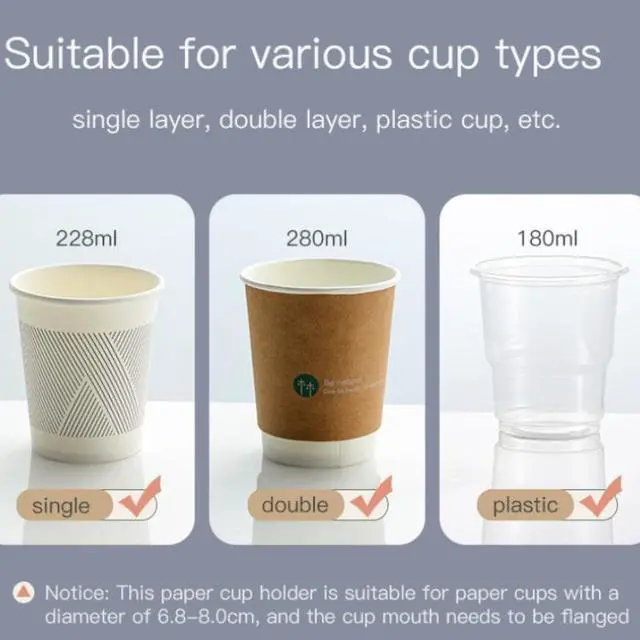 Alt view image 5 of 7 - TakeIt Cups Dispenser Wall Mount Pull Type Paper Cup Holder Cup Dropper for Disposable Small Cups for Home Office Kitchen