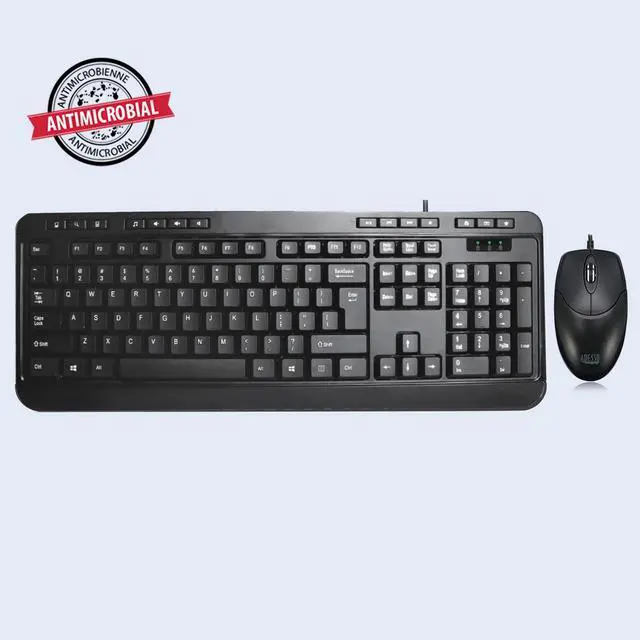Alt view image 17 of 18 - Adesso Akb-132Cb - Antimicrobial Multimedia Desktop Keyboard And Mouse