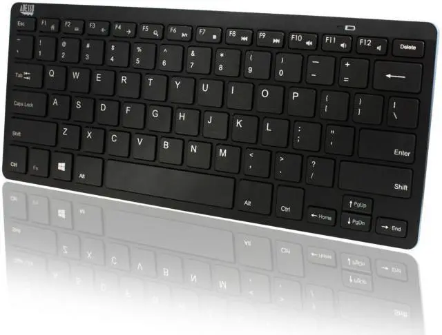 Alt view image 8 of 18 - Adesso Bluetooth Wireless SlimTouch Mini Keyboard WKB1100BB