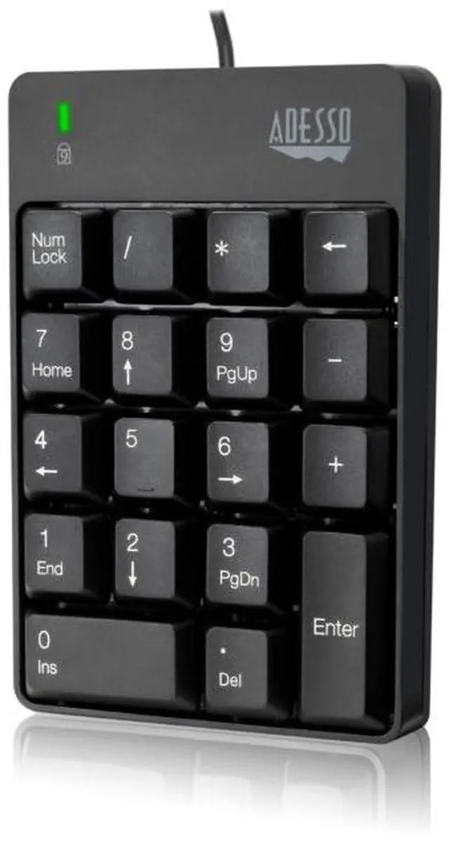 Alt view image 7 of 13 - Adesso AKB-601UB - USB Spill Resistant 18-Key Numeric Keypad